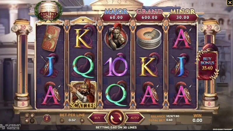 Ancient Rome Deluxe AI - Scatter ve Free Spins